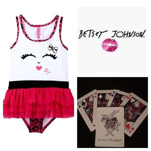 NWT Betsey Johnson Tutu Swimsuit Smile One…